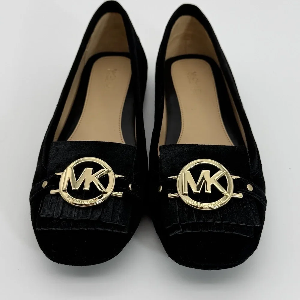 New with Box Michael Kors Women's Fulton Moccasin Black Nappa, Leather Size 7.5